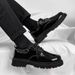 New Korean Style Trendy Versatile Stylish Men's Lace-up Casual Youth British Black Leather Shoes_vogvips.com