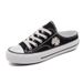 Half Dragged White Daisy Canvas For Women Spring/Summer New Item Student Korean Version Lazy Board Shoes_vogvips.com