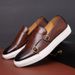 Men's Slip-On Loafers – Breathable PU Leather Casual Shoes (Black/Brown)_vogvips.com