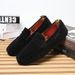 Men's Loafer Shoes Slip-On Casual Leather Shoes Soft Sole Suede Lightweight Driving Shoes, Large Size 48_vogvips.com