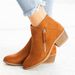 Women's Suede Ankle Boots With Tassel Detail - Comfortable Mid Heel (3-5cm) - Breathable & Durable - Plus Size Available_vogvips.com