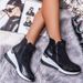 High-top Round Toe Ankle Winter Solid Color Hidden Wedge Side Zipper Martin Boots Plus Size Women's Shoes_vogvips.com
