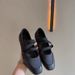 Flat Women Square Toe 2025 New Spring Shallow Mouth Mary Jane Ballet Elastic Band Silver Soft Sole Single Shoes_vogvips.com