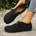 Women's Slip-On Flats With Wool Lining - Comfortable Round-Toe Loafers For Casual & Business Wear (Black/Beige, Sizes 36-43)_vogvips.com