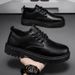 Men's Shoes 2025 New Summer Men's Leather Shoes Black Formal Business Youth British Style Casual Versatile Work Men's Shoes_vogvips.com