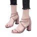 MTX 2025 New Women's Summer Mid-Heel Chunky Heel Thick-Soled Fairy Style Dress Versatile Student Roman High Heels_vogvips.com