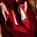 Bride's Red High-heeled Shoes, New Model With Four-leaf Clover Design, Comfortable The Feet, Suitable For Chinese-style_vogvips.com