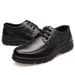 Genuine Leather Shoes Men Flat Fashion Men's Casual Brogues Shoes Brand Male Footwear Soft Comfortable Black ZH740_vogvips.com