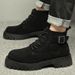 Martin Boots Men's Platform Leather Black Boys High-top Shoes In The Wind Locomotive Boots Tide_vogvips.com