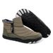 Snow Boots Fleece Thickened Warm Waterproof Non-slip Mid-help Outdoor Casual Men's Mountaineering Cotton Shoes_vogvips.com
