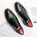 Euro Step 2025 Autumn Brogue British Style Trendy Casual Business Formal Leather Men's Pointed Black Wedding Shoes_vogvips.com