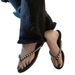 French pearl genuine leather flat flip-flops for women to wear as outdoor shoes 2024 summer new style fashionable beach flip-flops_vogvips.com