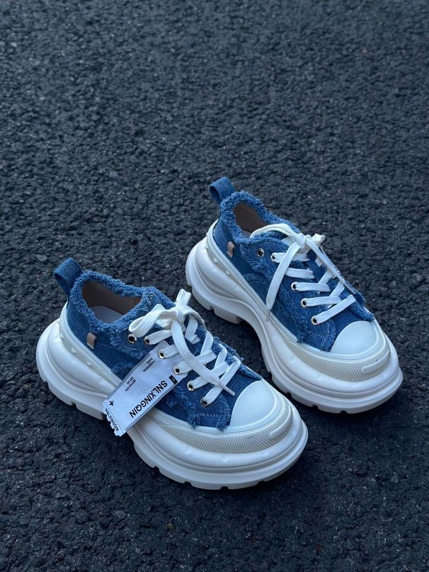 Unisex Couple Dad Shoes Thick Soled Height Increasing Canvas Casual Chuck Liner Style Shoes_vogvips.com