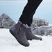 Outdoor Hiking Snow Boots, Winter Velvet Warm And Non Slip Cotton Shoes_vogvips.com