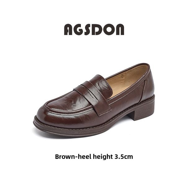 Loafers Women S Single Small Leather Velvet Cotton Shoes_vogvips.com