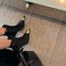 Metal Small Square Head Thin Heel High Heel Short Shoes Versatile Fashionable Comfortable Side Zipper Short Boots Women_vogvips.com
