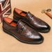Euro Step 2025 Spring Brogue Leather For Men Breathable Korean Style Business Casual Suit Wedding Groom Formal Height Increasing_vogvips.com