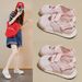 Velcro Big Head White Shoes Female Student Breathable Heightening Shoes Casual Shoes_vogvips.com