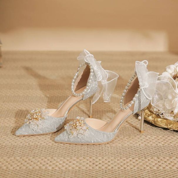 Convertible Bridal Heels - 2-Wear Ankle Wrap & Slingback Style (Foldable For Travel, Non-Slip Sole, Perfect For Destination Weddings)_vogvips.com