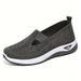 Women's Soft Sole Comfortable Summer Breathable Mesh Slip-On For Moms Large Size Old Beijing Cloth Shoes_vogvips.com