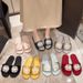 Cool Slippers Embroidery Retro Fashion Home Interior Satin Non-slip Flat Bottom Silent Four Seasons Drag_vogvips.com
