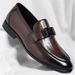 Euro Step Loafers 2025 Autumn New British Fashion Slip-On Business Casual Lazy Leather Shoes Men's Trend_vogvips.com