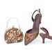 Shallow mouth pointy Champagne party toasting Dress Sandals Slim heels plus size rhinestones bridal shoes shoe bag set_vogvips.com