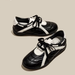 Ballet-style Black Lace-up German Training With Internal Height Increase For Women, Soft-soled, Comfortable, Casual_vogvips.com