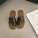 2025 Summer Toe For Women Simple One-Strap Slippers Slip-On Roman Sandals Breathable Lightweight_vogvips.com