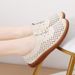 New Hollow Comfortable Soft Sole Non-slip Mother Shoes Flat Doudou Shoes_vogvips.com