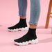 Cross-Border Couple Style Knitted Stretch Slip-On Sock Lightweight Thick-Soled Casual Shoes Fashion Versatile Short_vogvips.com