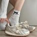 Thick-soled Height-increasing Mesh Breathable Dad Shoes For Women, 2026 Spring/summer New Model, Lace-up White Sneakers_vogvips.com
