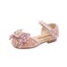 Girl Lady Butterfly Buckle Girl Baby Student Single Shoe Leather Shoes Dance Sandals_vogvips.com