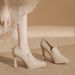 1138-1 2025 Autumn New College Style Pointed Toe Stiletto High Heel Women' Waterproof Platform Comfortable Single_vogvips.com