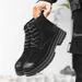 Retro Tooling Boots, Locomotive Thick-soled Heightening Short Boots, Short Boots, Martin Boots._vogvips.com