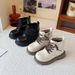 Girls' Martin Boots 2025 New Style Spring And Autumn Children's Boots Autumn British Style Short Boots Black Mid-calf Leather Boots Fashionable_vogvips.com