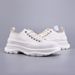 Simple White Thick-soled Canvas Shoes, Breathable Material, Soft And Elastic Outsole, Unisex_vogvips.com