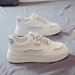 2026 Spring College Style Sports White Color-Block Lace-Up Mesh Breathable Sneakers Versatile Thick-Soled Casual Women's_vogvips.com