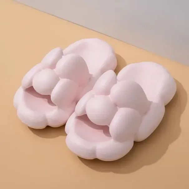 Slippers Bathing For Women Summer Thick Sole EVA High Elastic Korean Version Fashion Outwear Home Bathroom Couple Shoes_vogvips.com
