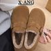 Cow Suede Full-Coverage Shoes For Women, Fleece-Lined Warm Cotton Shoes, Snow Boots, Winter New Slip-On_vogvips.com