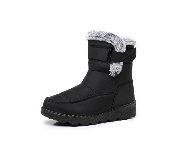 2025. Women's Winter New Style Snow Boots With Fleece High-top Thick-soled Snow Boots For Women_vogvips.com
