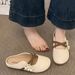 NEW Dopamine Autumn Bocken Women's Lazy Shoes One-Piece Slippers With Buckles On The Top, Women's Outerwear Sandals, Trendy Flip Flops_vogvips.com