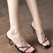 High-End Nude High Heels Stiletto Cross Strap Women's Shoes 2024 Summer New Clip-Toe One-Strap Transparent Sandals_vogvips.com