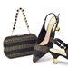 Accessorize the evening with shredded diamond embellished high-heeled sandals and a hard-box handbag set_vogvips.com