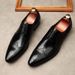 Regal Footwear Casual Youth Formal Leather Men's British Pointed Business Low-top Single Carved Shoes_vogvips.com