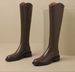Women's Elegant French Retro Knight Boots – Genuine Leather High Calf Boots With Square Toe & Low Block Heel, Fashionable Winter Boots For Women_vogvips.com