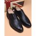 Men's Height Increasing Trendy Hairstylist Pointed Business Carved Breathable Casual Leather Shoes_vogvips.com
