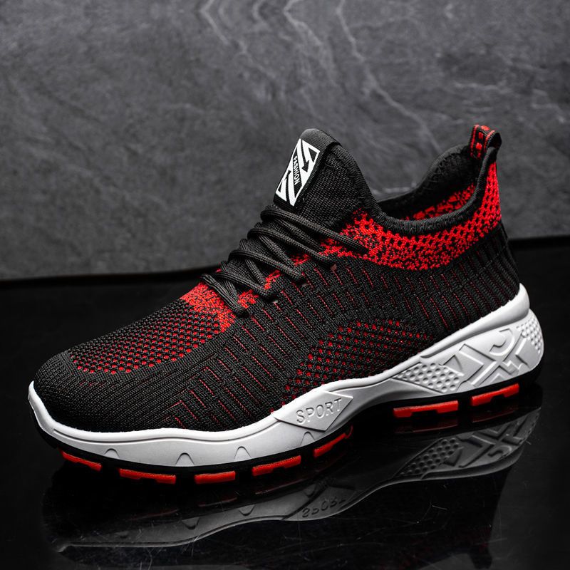 Men's Casual Sports Running Shoes Autumn Korean Style Fashionable Front Lace up Men's Footwear_vogvips.com