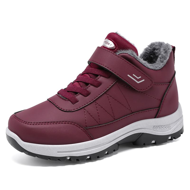 Men's Winter Cotton Shoes Plus Velvet Warm Outdoor Large Size Casual Velcro Walking Shoes Middle Aged And Elderly Men And Women Snow Boots_vogvips.com