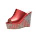 Women’s Shoes Platform Sandals For Women Thick Soled Large Size Fish Mouth Wedge Heeled Slippers_vogvips.com